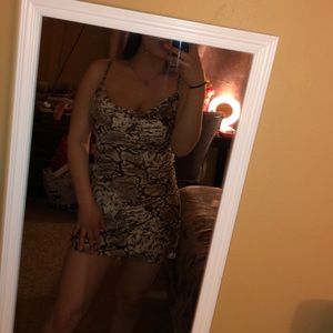 Snake print dress